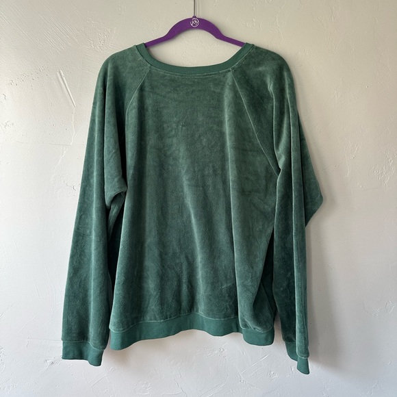 Emerald green velour-like feel sweatshirt, Knox Rose brand, size XXL - Picture 6 of 8
